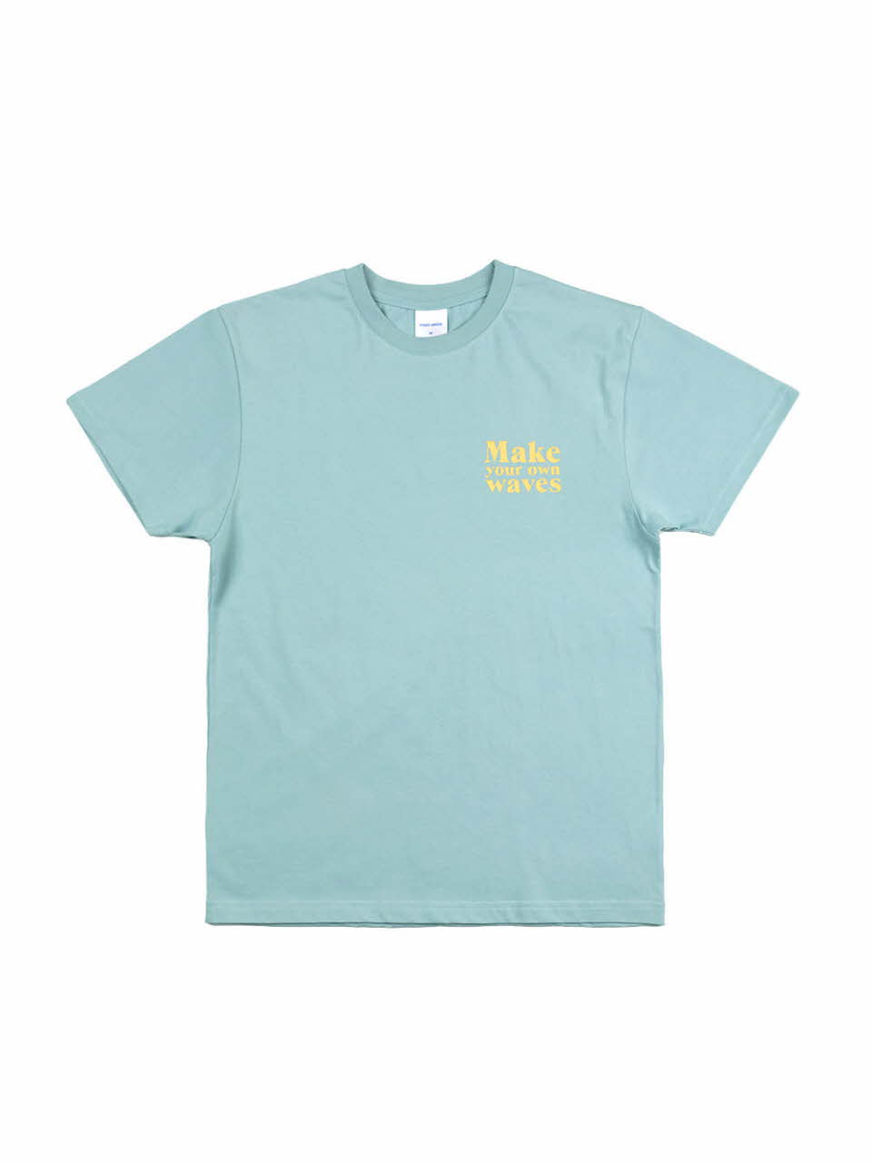 Flat slogan short sleeve T-shirt vintage mint