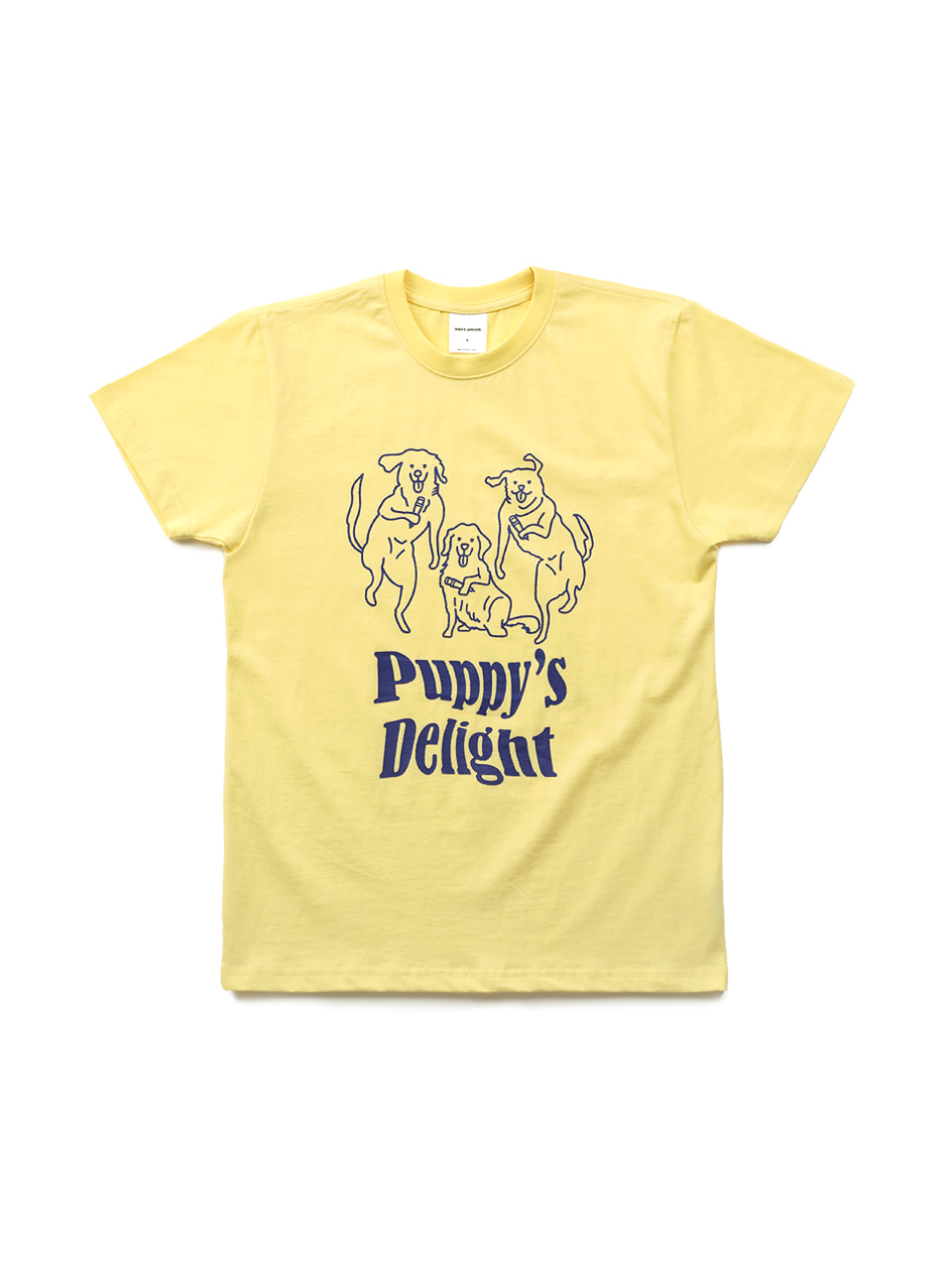Puppy&#039;s delight short sleeve T-shirt yellow