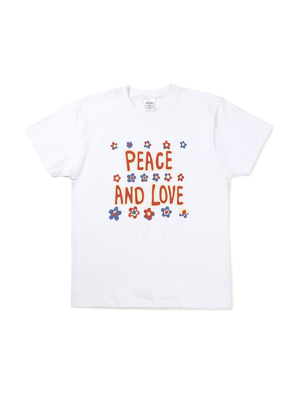 Peace and love short sleeve T-shirt white