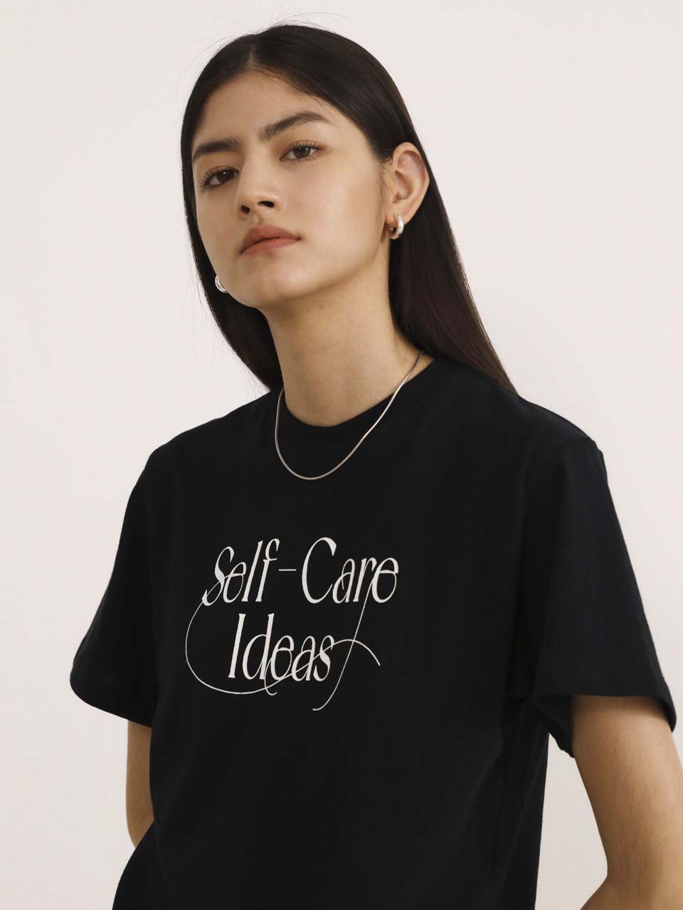 Self-care ideas Short sleeves t-shirts black