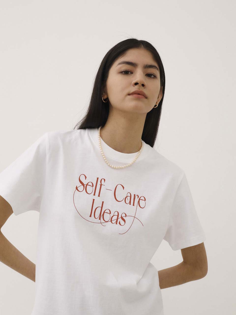 Self-care ideas Short sleeves t-shirts white