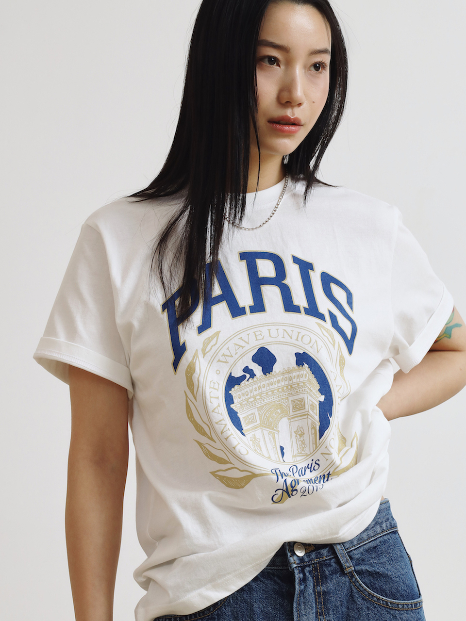 Paris short sleeve T-shirt white