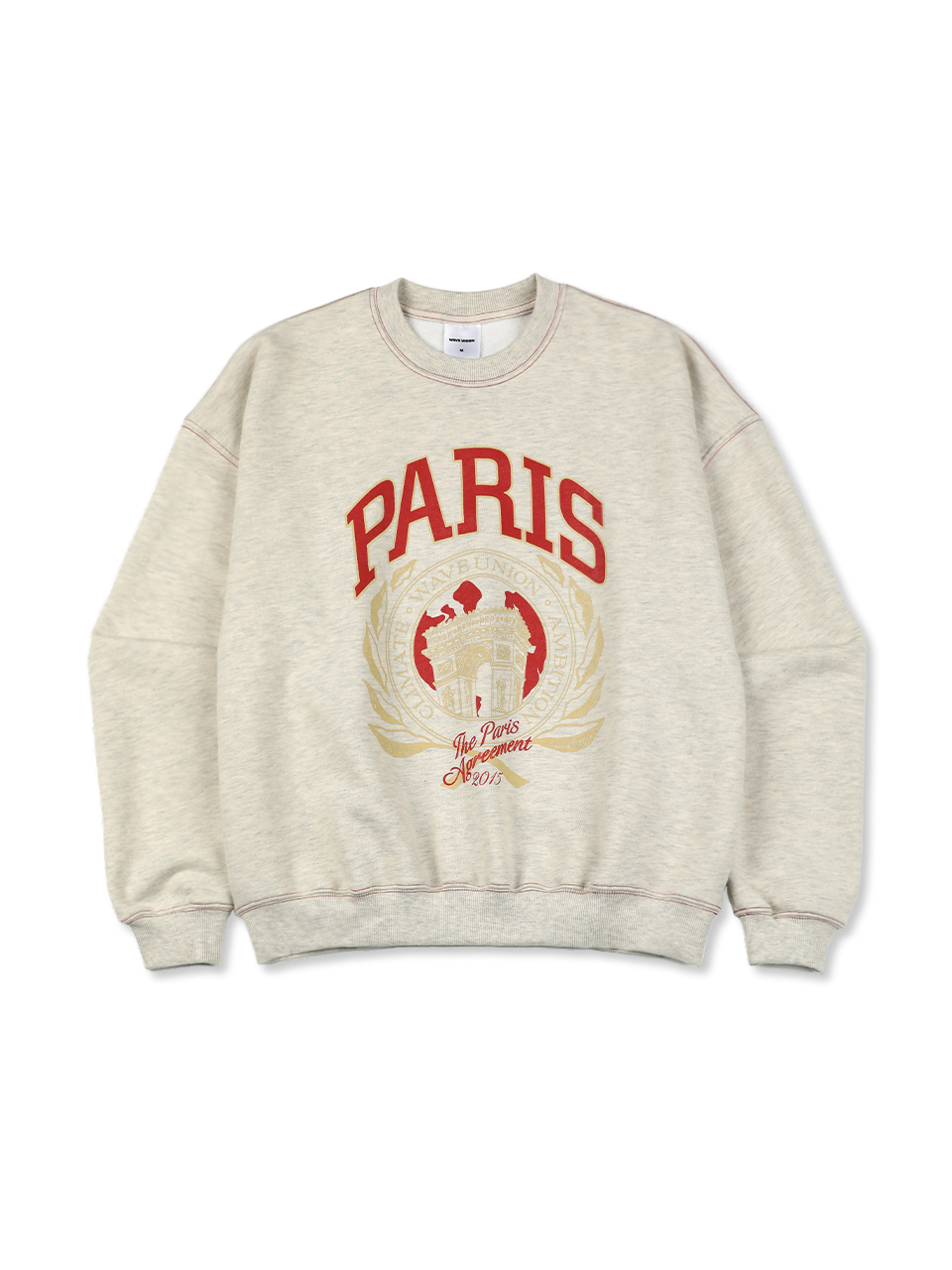 Paris Oversized fit Sweatshirt heather oatmeal
