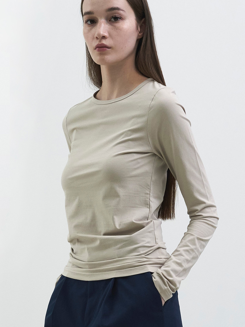 Solum Long sleeved T-shirt beige